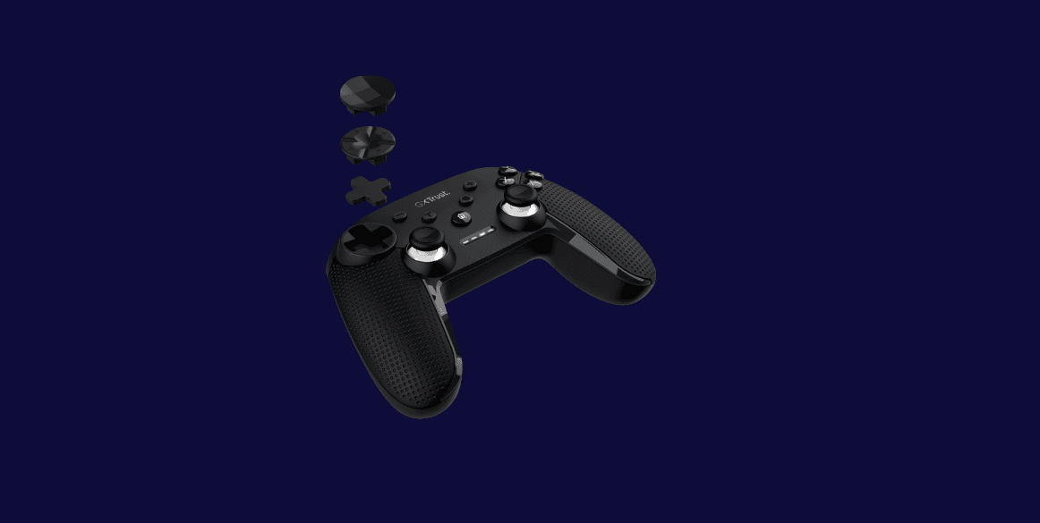 Controller wireless Trust GXT 542 Muta, material ABS, 15 butoane, compatibil cu pc, laptop, consola gaming, smartphone