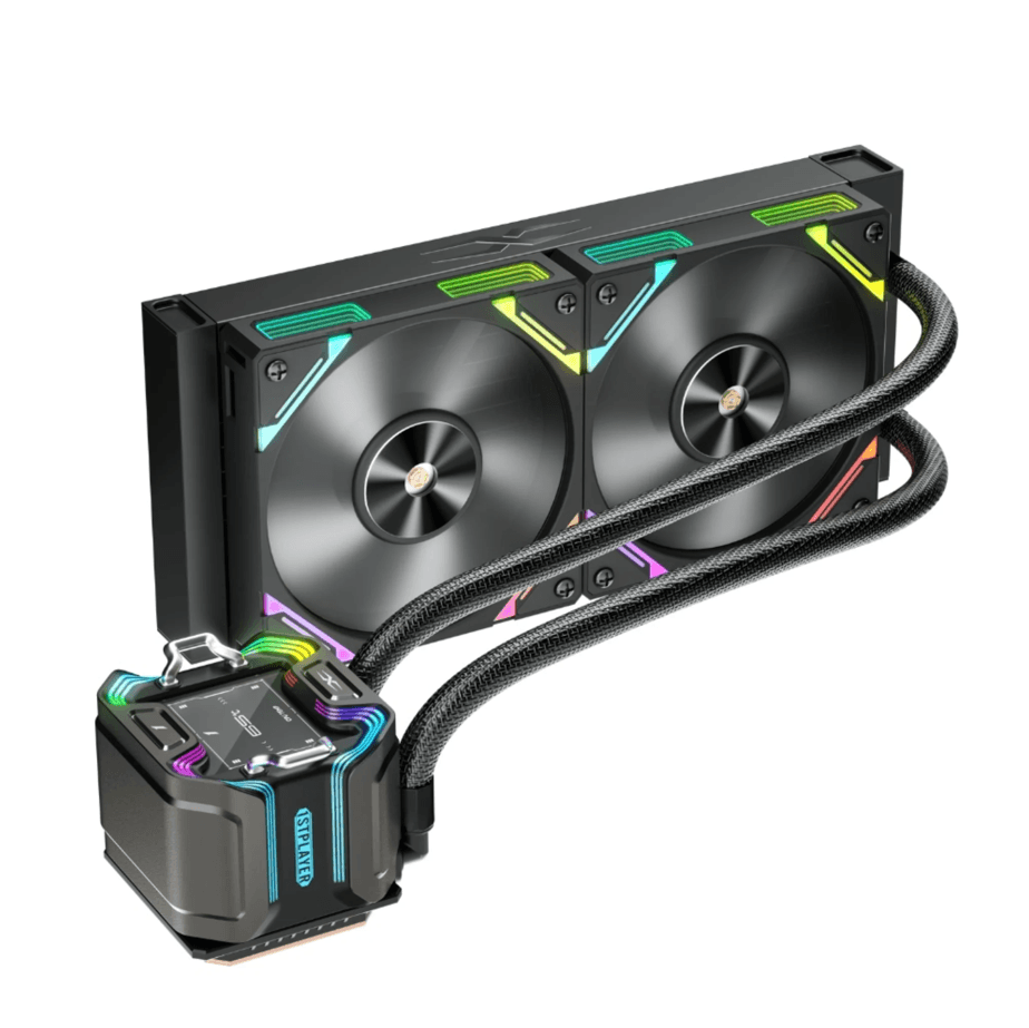 Cooler Procesor 1stPlayer X-Starship 240-bk, Lichid, 12 cm, 2 ventilatoare, aRGB