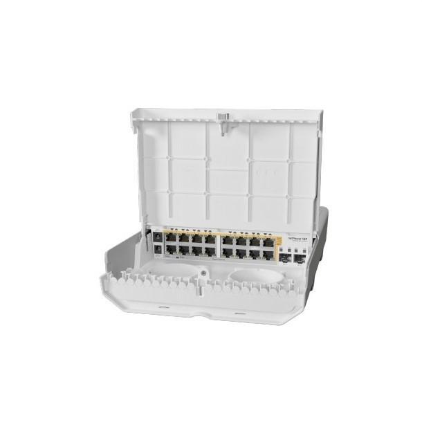 Mikrotik Outdoor Switch, CRS318-16P-2S+OUT, 16 x 10/100/1000, 2 x SFP+, Procesor: 800Mhz, 256 Mb RAM, 802.3af