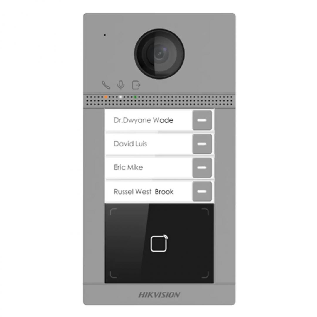 Post de exterior videointerfon IP Hikvision DS-KV8413-WME1(C); WIFI; 4 x buton de apelare( pentru o singura familie