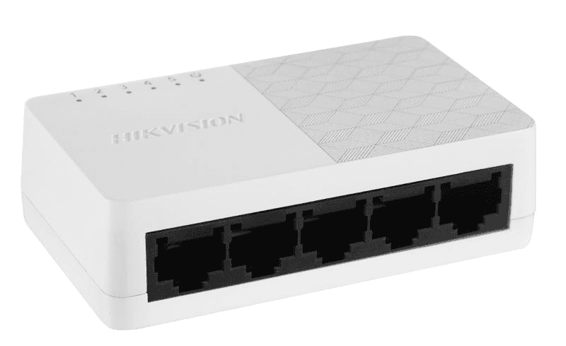 Switch Hikvision DS-3E0505D-O: 5 x 10/100/1000 Mbps ethernet port, 5 × Gigabit RJ45 port, tensiune alimentare: 5 VDC