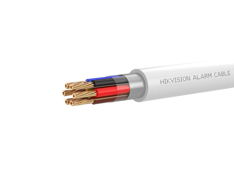Cablu alarma Hikvision DS-1AC6APL1; 6 fire: 6×0.22 mm2, rezistenta foc: CPR Eca, 25AWG, material cupru integral