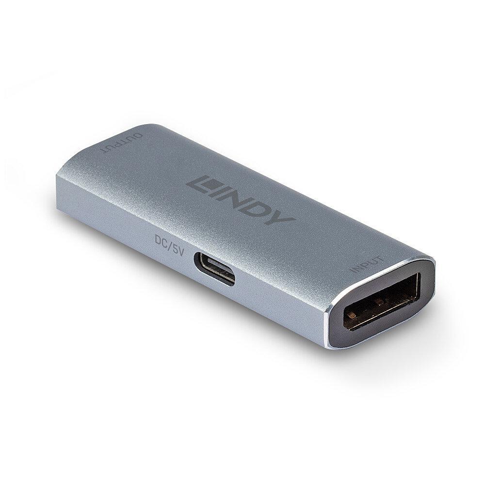 Adaptor Lindy DisplayPort 1.4 Repeater, latime de banda suportata 32.4 Gbps, rezolutie maxima 7680x4320@60Hz 4:4:4 8bit