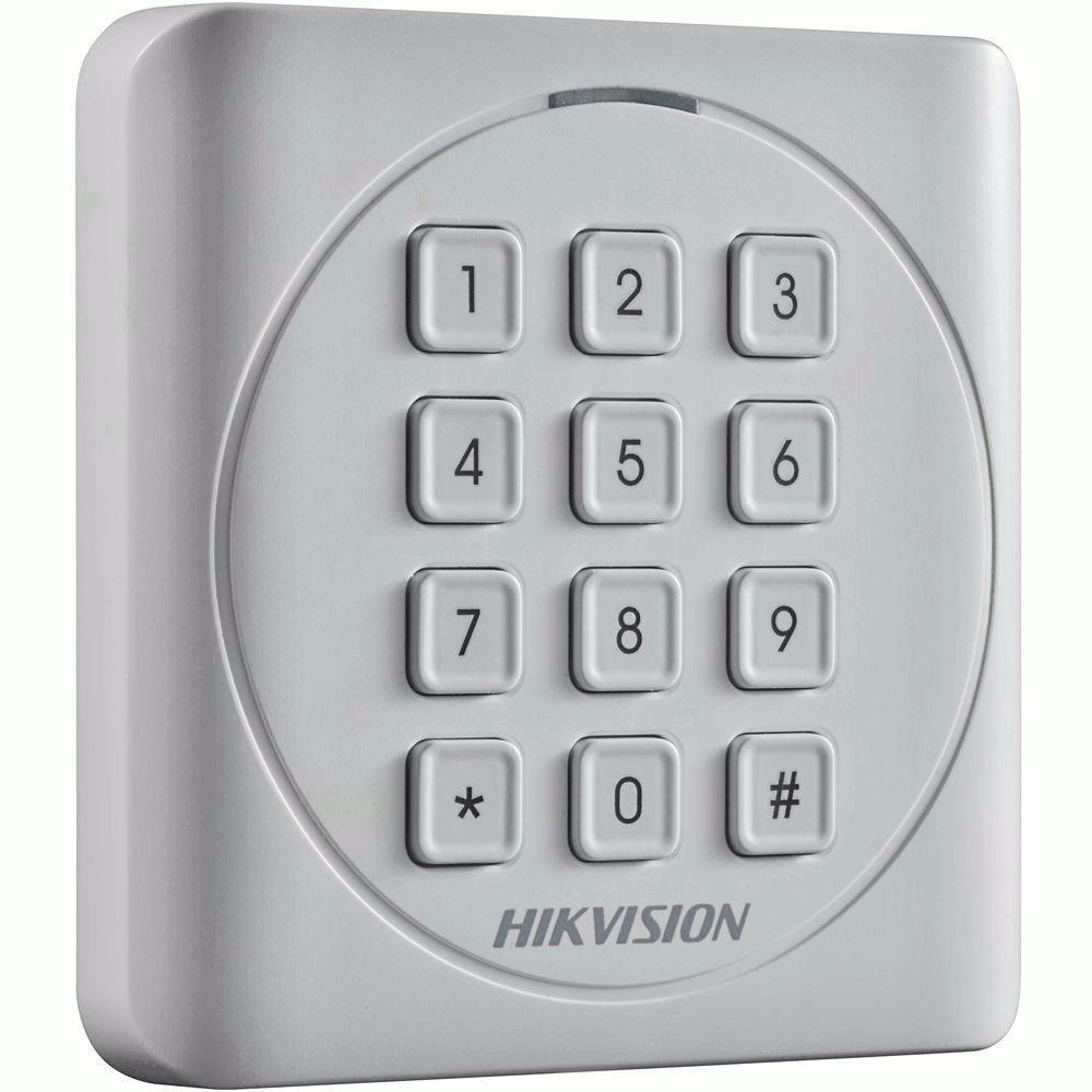 Cititor card cu tastatura Hikvision DS-K1801MK, citeste carduri MIFARE 13.56MHz, distanta citire: 50mm