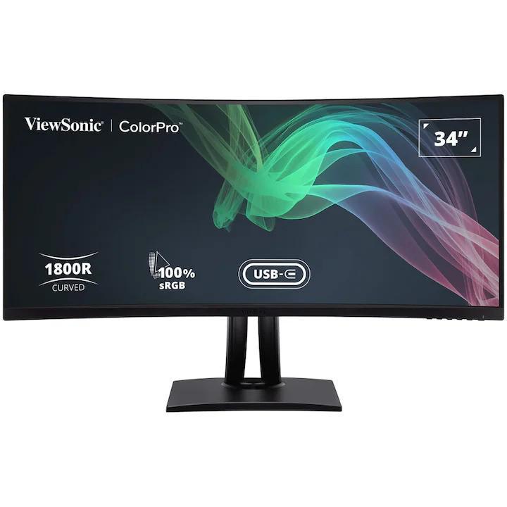 Monitor Consumer ViewSonic VP3481A, 34", 3440 x 1440 pixeli, Black, 3 ani Garantie