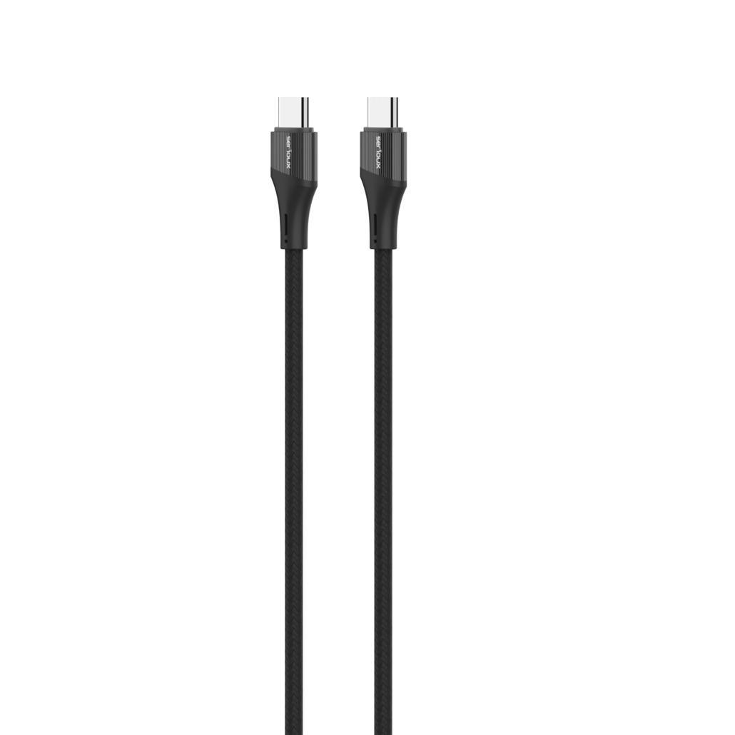 Cablu Serioux TYPE-C - TYPE-C 1M 100W, lungime: 100 cm, ieșire: 100W, tip cablu: USB-C la USB-C, culoare: Negru