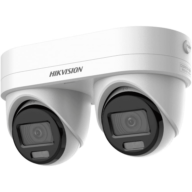Camera de supraveghere IP Dublu Turret 4MP Hikvision DS-2CD2346G3D- IZ2UY/SL(2.8/4MM), lentile fixe: 2.8mm si 4mm