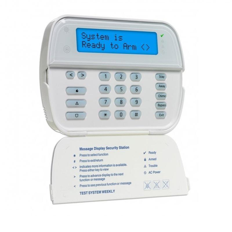 Tastatura wireless DSC WT5500P LCD pentru centrala ALEXOR, Se poate monta pe perete sau pe birou