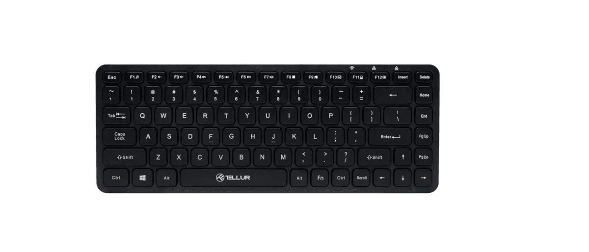 Tastatura Tellur Mini, Wireless, Negru