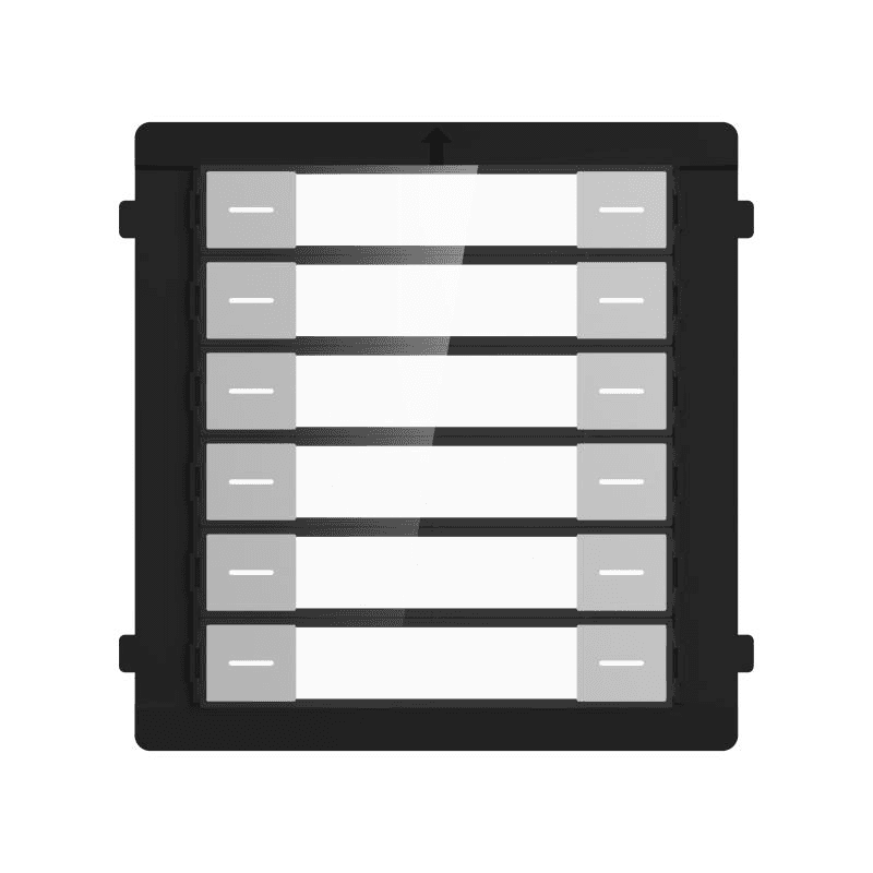 Modul de extensie videinterfon cu 12 butoane de apelare Hikvision DS-KD- K12; montaj aplicat sau ingropat (acesoriile de