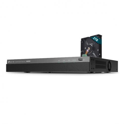 NVR PoE + HHD 2TB TP-Link VIGI 8 canale 2008H-8MP-2TB ; 93W, 8 MP,2 SATA Interface, max 16TB(neinclus), 1x 2TB inclus