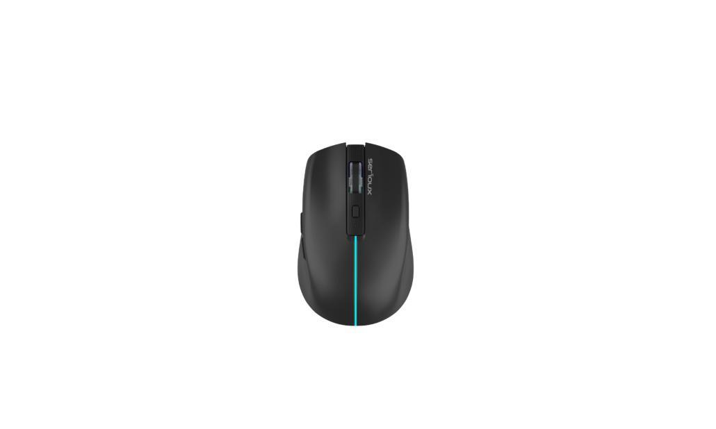 Mouse Serioux Flicker 212, Wireless, Negru,  senzor: Optic, DPI: 800/ 1200/ 1600, conexiune: Dongle USB 2,4 GHz