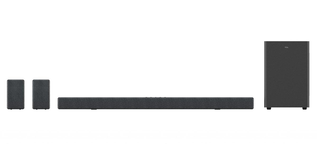 Soundbar TCL X937UE, 7.1.4, 1020W, Bluetooth 5.3, Dolby Atmos & DTS-X, Ray-danz, Subwoofer Wireless, Negru