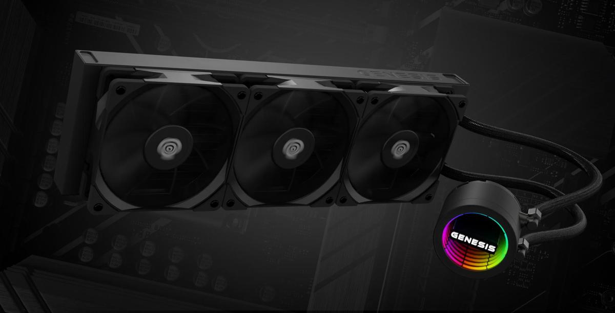 Cooler Procesor GENESIS HYDRIA 360, Lichid, 3 ventilatoare, aRGB
