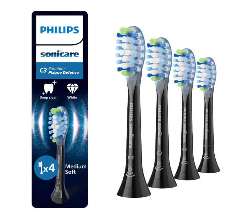Rezerve PHILIPS Sonicare Plaque Defence HX9044/88, Pachet de 4 capete de periere, Standard, Click-on