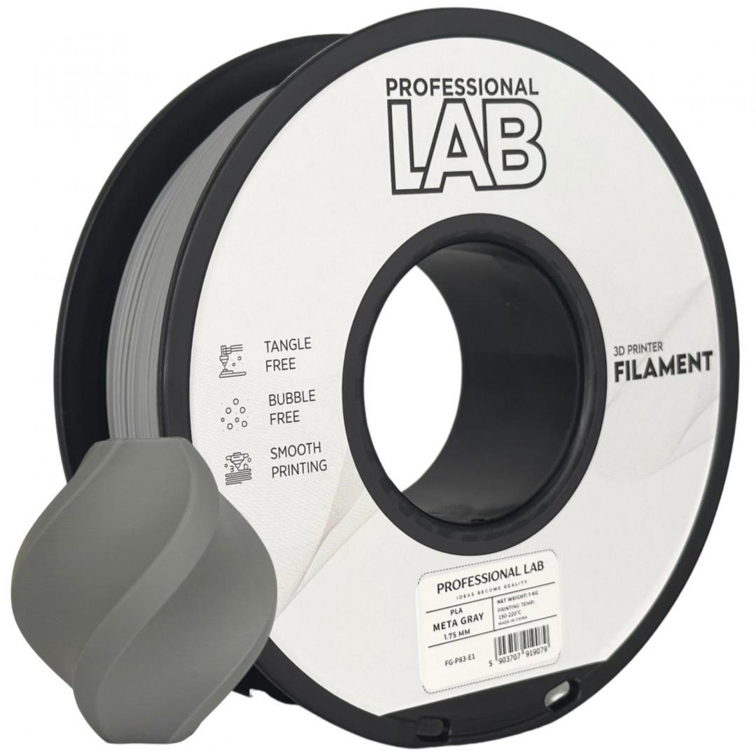 PROF. LAB 3D FILAMENT 1KG PLA META GRAY, Diametru: 1.75mm, Greutate: 1kg, Temperatura duza: 185C – 215C