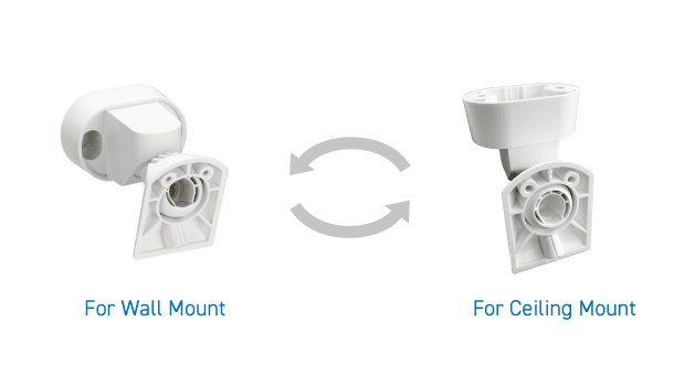 Suport detector OPTEX CW-G2 - compatibil serie FlipX; CW-G2; Instalare pe perete sau tavan; Reglabil pe orizontala