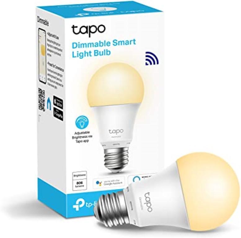 TP-Link Tapo L510E Smart bulb White, Yellow Wi-Fi, Dimmable, E27, Wi-Fi Protocol IEEE 802.11b/g/n