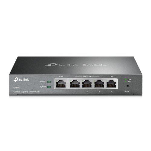"Omada Gigabit VPN Router PORT: 1× Gigabit RJ45 WAN Port, 2× Gigabit RJ45 WAN/LAN Ports, 2× Gigabit RJ45 LAN Ports