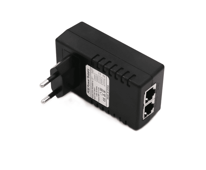 Injector POE 0.5A 48V 24W; STD-POE4805-A; Input voltage 100-240V 50/60Hz, POE input RJ45/100M speed, power: 24W