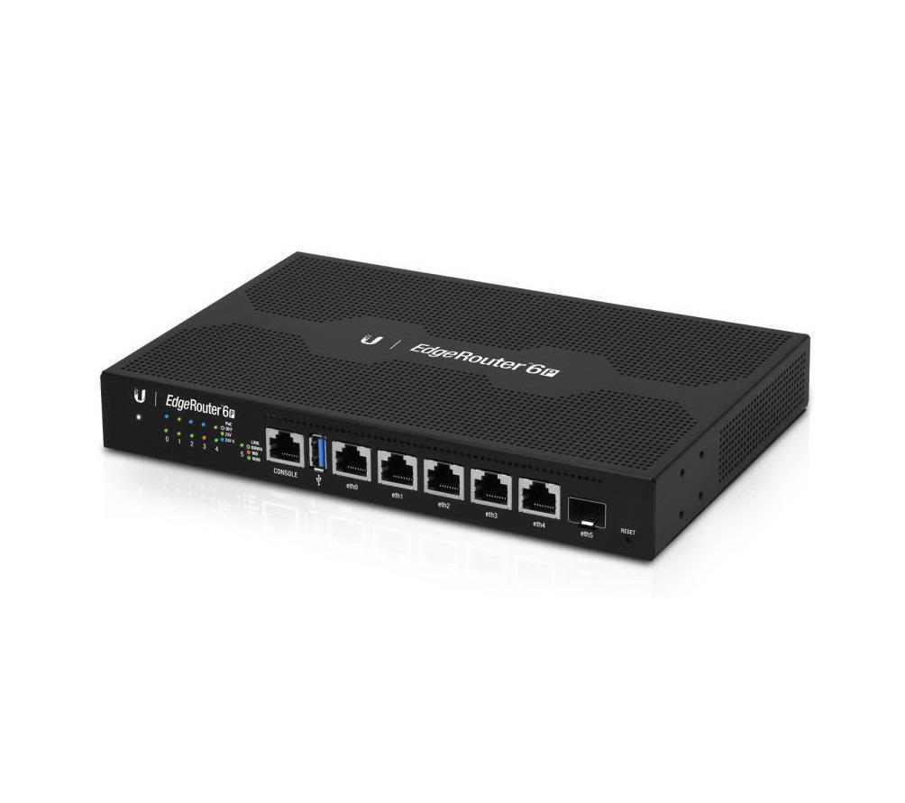 Ubiquiti EdgeRouter ER-6P; 6xGigabit LAN, 1xSFP Gigabit, 1x USB3.0, 5 ports x 24V passive 2-pair/4-pair PoE