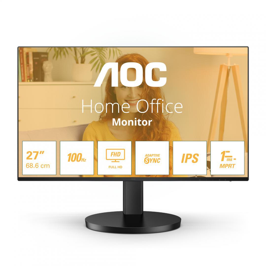 Monitor Consumer AOC 27B3HA2, 27", 1920 x 1080 pixeli, Black, 3 ani Garantie