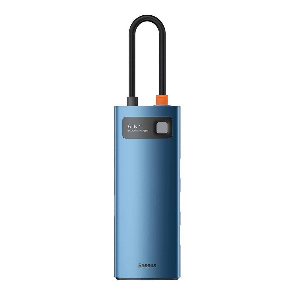 Docking station BASEUS Metal Gleam, USB Type-C, 100W, Gri, 2 ani Garantie