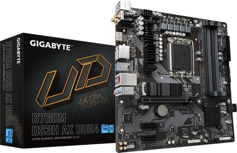 Placa de baza Gigabyte B760M DS3H AX, Socket 1700, DDR5, Micro-ATX