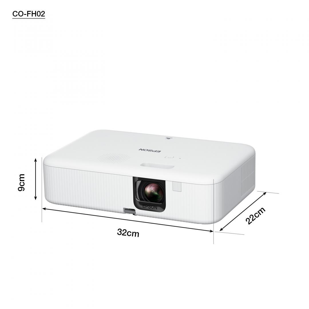 Proiector Epson CO-FH02, 3LCD, 3.000 lumeni/ 2.000 lumeni Ecomode, FHD, 16:9, lampa 6.000 ore/ 12.000 ore Ecomode