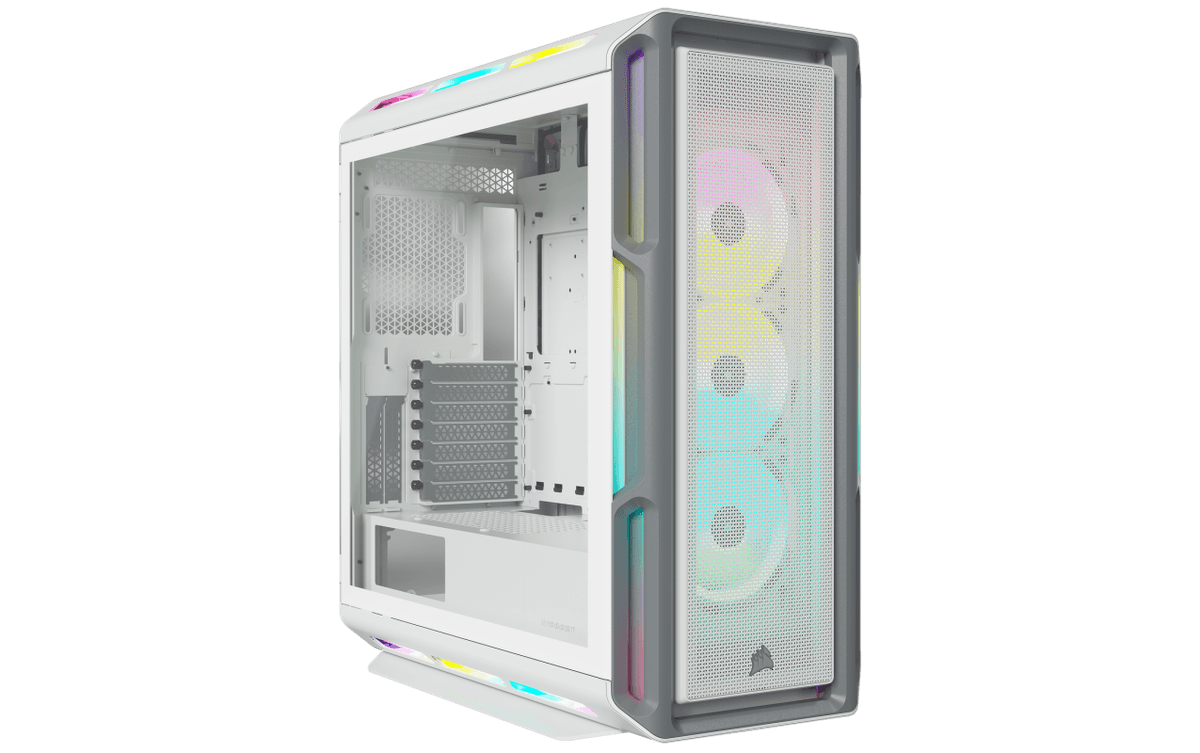 Carcasa CORSAIR iCUE 5000T RGB, Mid Tower, White