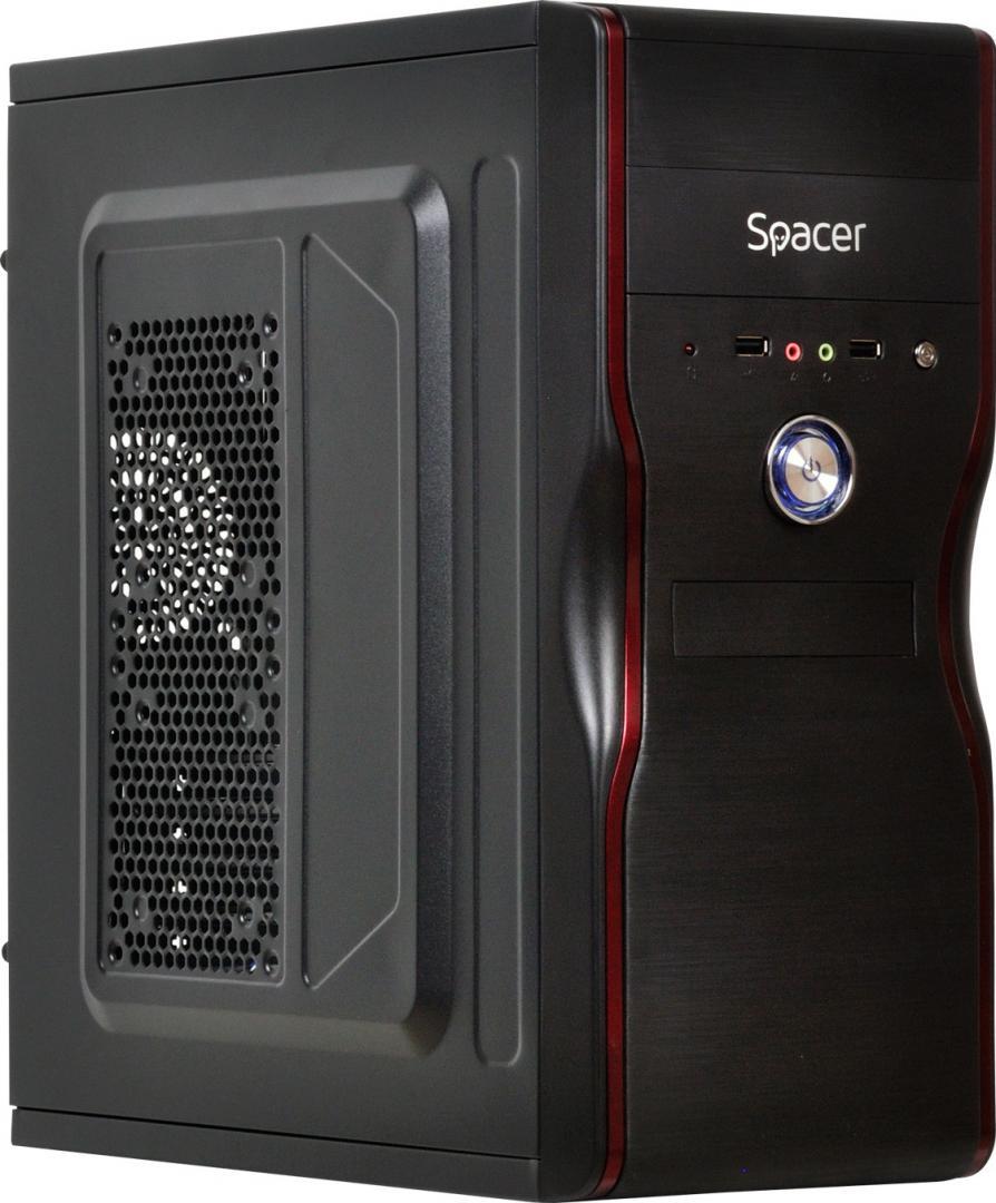 Carcasa SPACER New Mercury, Mid Tower, Black
