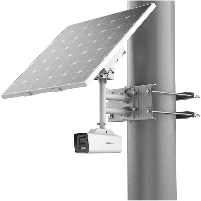 Kit camera de supraveghere IP Bullet 4MP Hikvision cu panou Solar 4G DS-2XS6A47G1-LS/C36S80(2.8MM), lentila fixa: 2.8mm