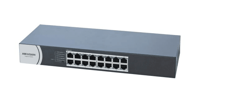 Switch Hikvision DS-3E0516R-O: 16 × 10/100/1000 Mbps RJ45 Port, tensiune alimentare: 100-240 VAC, 50/60 Hz, Max. 0.3 A
