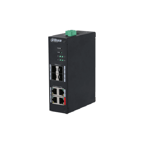 8-Port Hardened Managed Switch with 4-Port PoE  > Comes with 4 × 10/100 Mbps PoE ports and 4 × SFP 1000 Mbps uplink