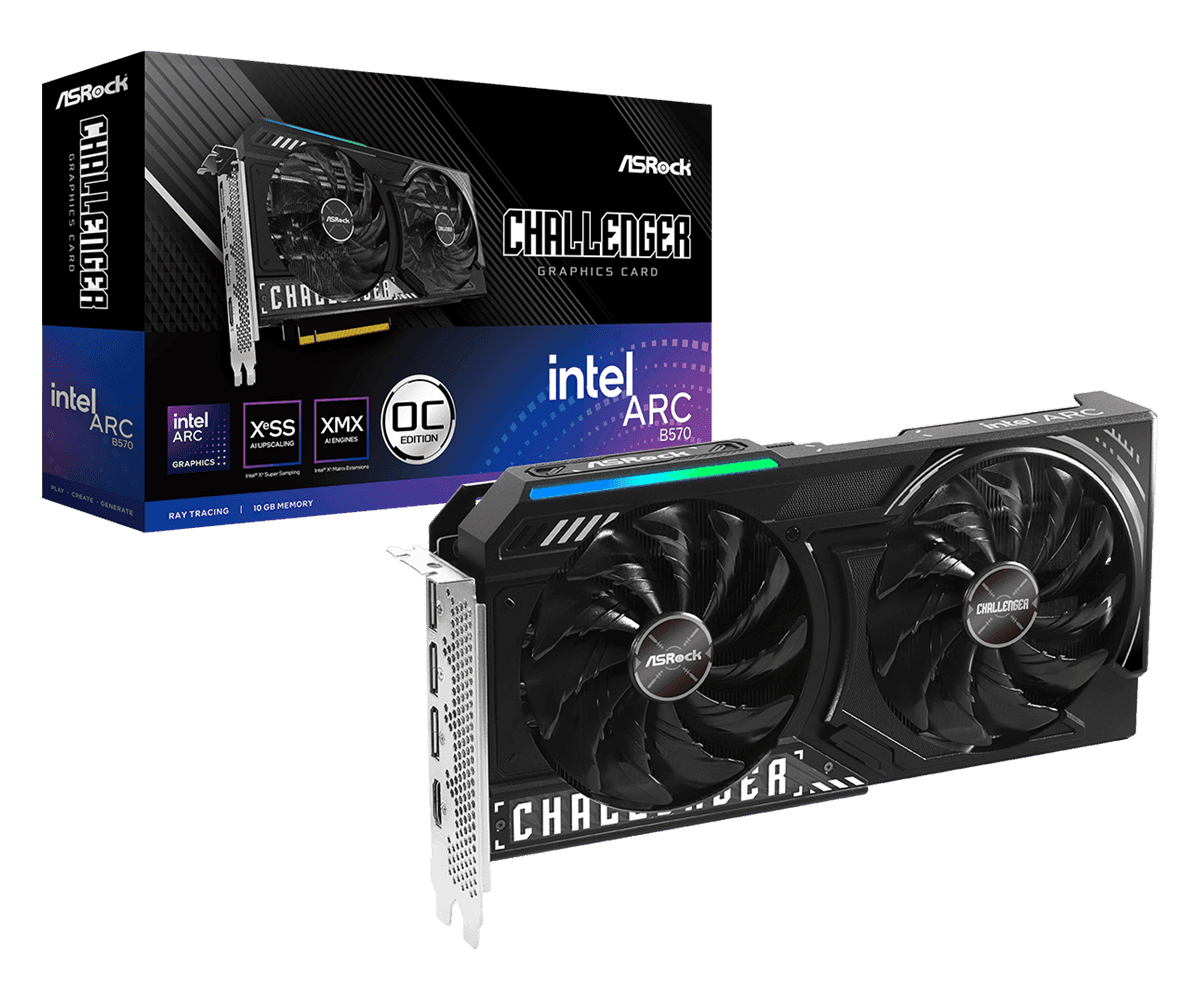 Placa video ASRock Intel Arc B570, 10GB GDDR6, PCI Express 4.0, 160-bit
