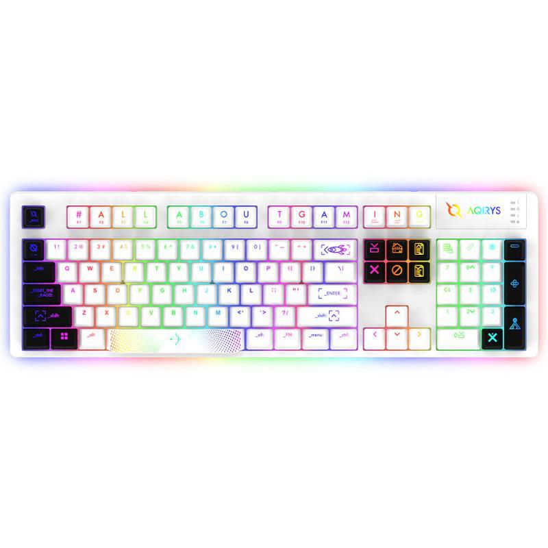 Tastatura Mecanica Gaming AQIRYS Aludra, RGB, USB, Alb