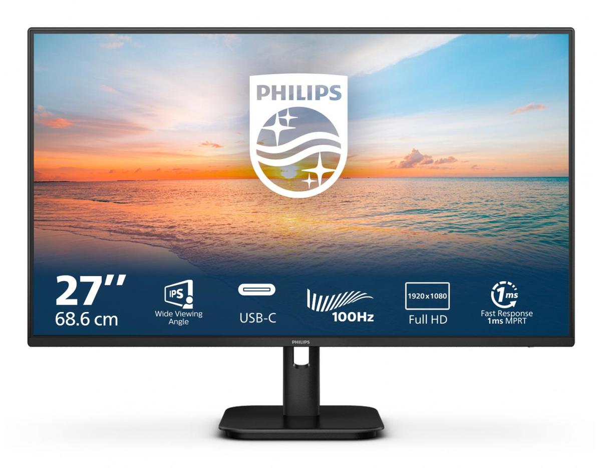 Monitor Consumer Philips 27E1N1300A/00, 27", 1920 x 1080 pixeli, Black, 3 ani Garantie