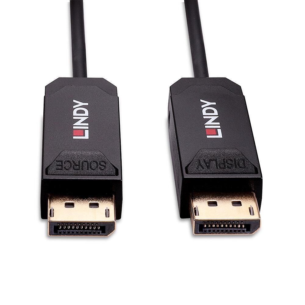 Cablu Lindy Hybrid DisplayPort, lungime 50m, fibra optica, latime de banda suportata 40Gbps