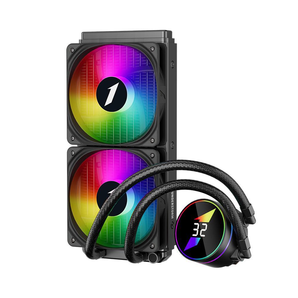 Cooler Procesor 1STPLAYER THUNDERSTORM TS3 240, Lichid, 12 cm, 2 ventilatoare, aRGB