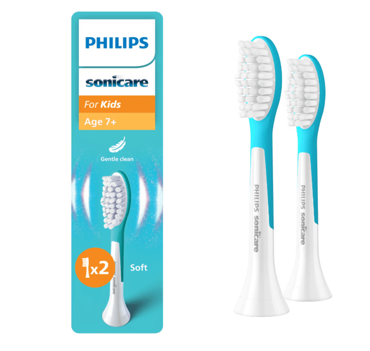 Rezerve PHILIPS Sonicare Kids Standard HX6042/90, Pachet de 2 capete de periere, Standard, Click-on