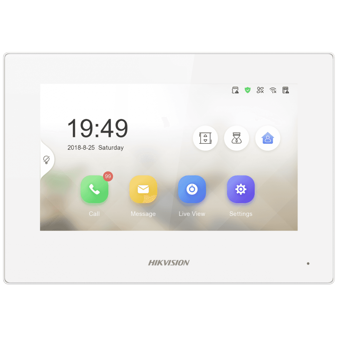 Monitor videointerfon ALB 7inch color Hikvision DS-KH6320-LE1/WH(B) LCD Resolution 1024 × 600, ROM 32 MB, RAM 128 MB