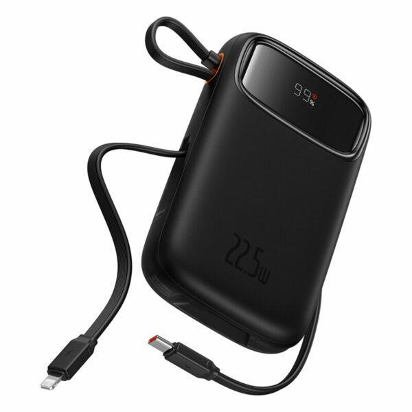 Baterie externa Baseus Qpow2, 10000mAh, 22.5W, 1 x USB; 1 x USB Type-C,1 x Lightning, total 3A