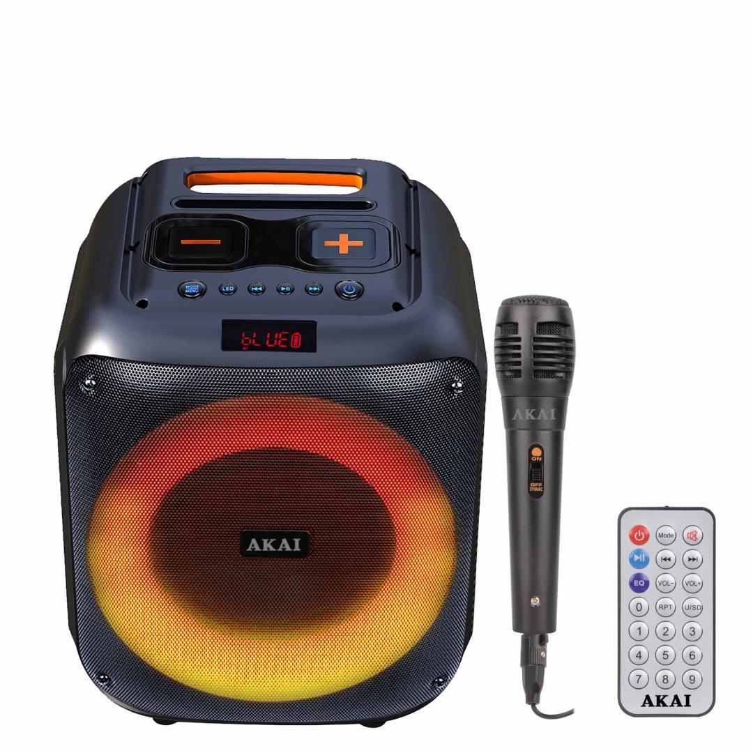 Boxa portabila Akai Bluetooth 5.0, putere RMS 40W, intrare AUX de 3,5 mm, timp de încărcare - aprox. 6 ore