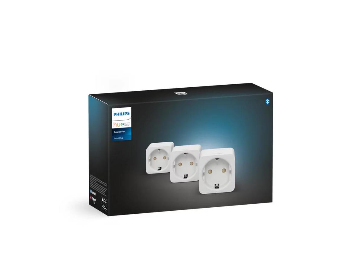 Set 3 Prize Inteligente PHILIPS Hue Smart Plug tip F alb 220-240V 2300W ZigBee Bluetooth | compatibil Alexa Siri Google