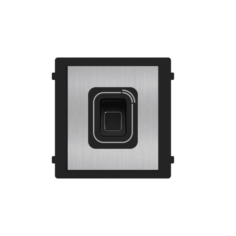Modul cititor biometric si card Mifare pentru videointerfon modular Hikvision DS-KD-MFB/S; carcasa inox