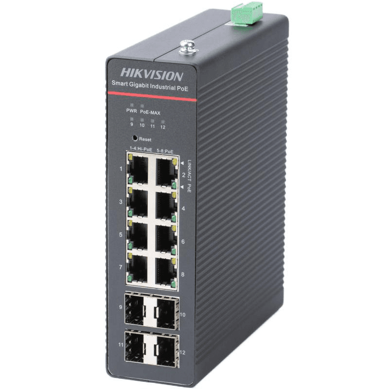 HK SWITCH POE 8 PORTURI SMART MANAGED 8 x Gigabit PoE RJ45 ports,4 x Gigabit SFP fiber optical ports Support 802.1Q VLAN