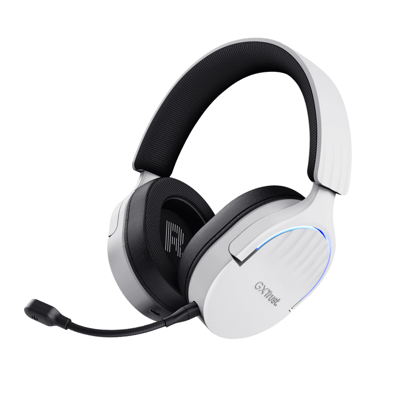 Casti Gaming Head-band Trust GXT 491W FAYZO, Wireless/Wired, Alb