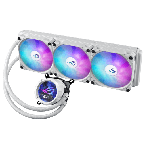 Cooler Procesor ASUS ROG Strix LC III 360 ARGB White Edition, Lichid, 12 cm, 3 ventilatoare, aRGB