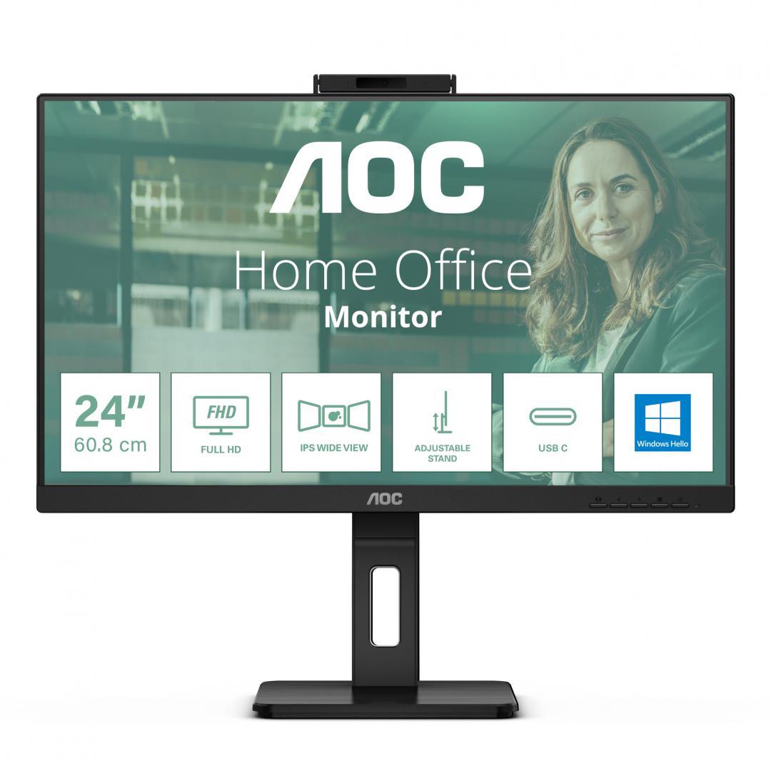 Monitor Consumer AOC 24P3CW, 23.8", 1920 x 1080 pixeli, Black, 3 ani Garantie