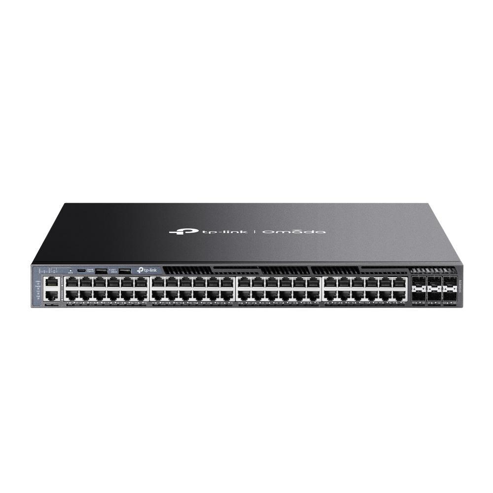 "Omada 48-Port Gigabit Stackable L3 Managed Switch with 6 10GE SFP+ Slots PORT: 48× Gigabit RJ45 Ports